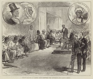 Grand Palaver at Sierra Leone between the Governor and Native Chiefs